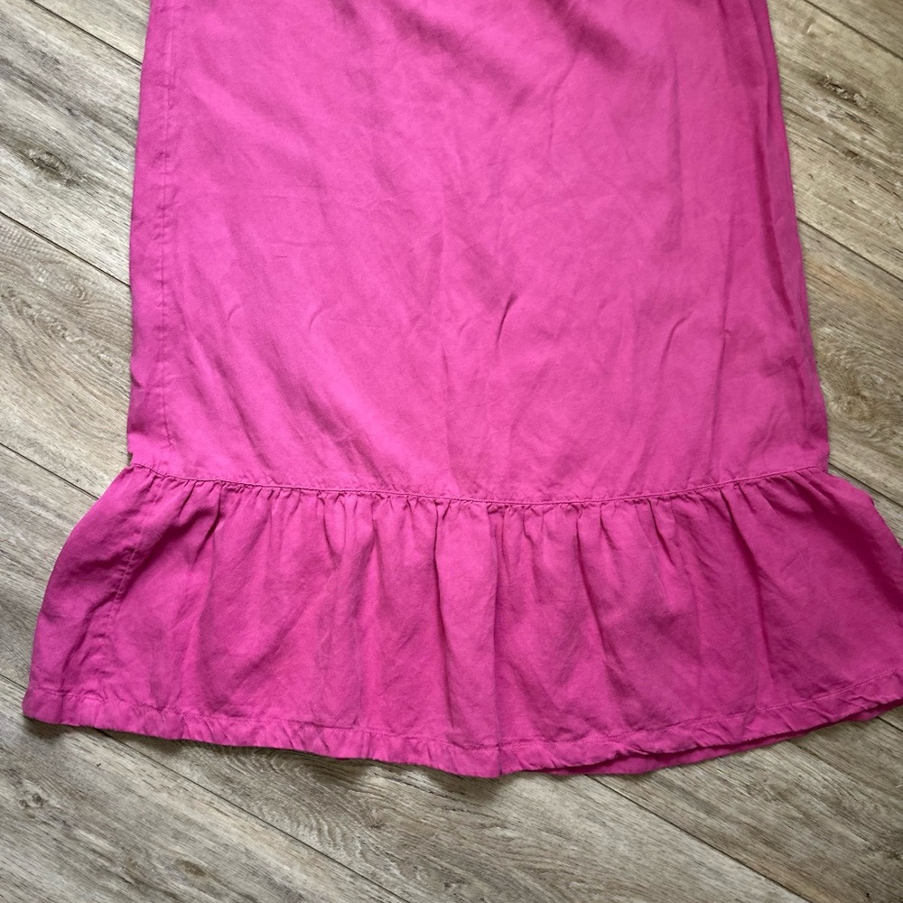 Calypso St. Barth Linen Blend Maci Skirt Ruffle Pink Small - Picture 2 of 7